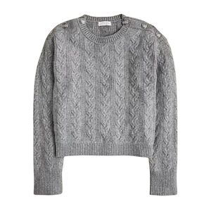 J Crew Cable-knit Sweater with Buttons (S)
